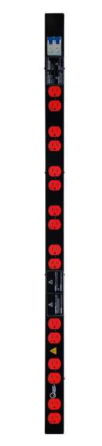 Regleta vertical polo aislado tierra 20 salidas